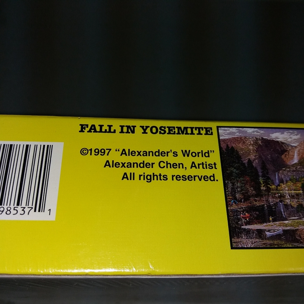 VTG FX SCHMID Puzzle 2000 Fall in Yosemite 36×25". New Sealed never opened. - Picture 4 of 5